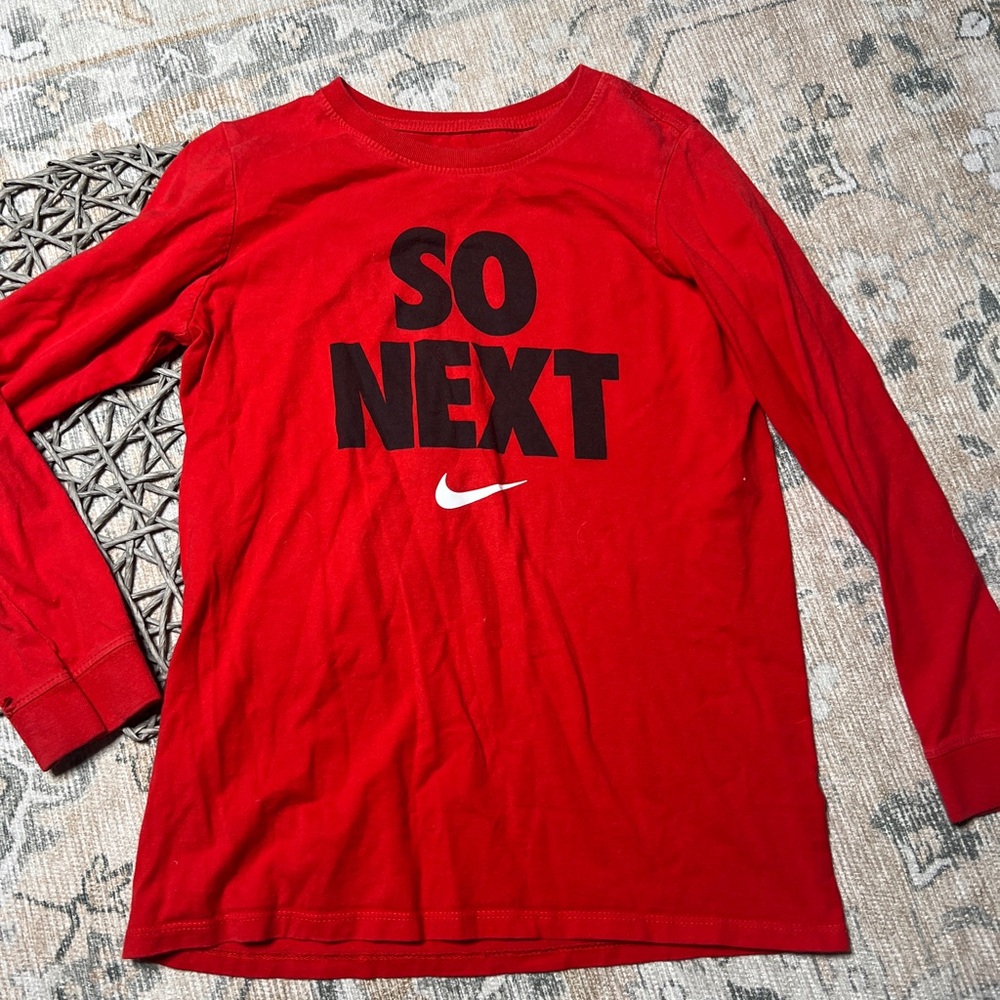 Nike Kids Red Long Sleeve Tee